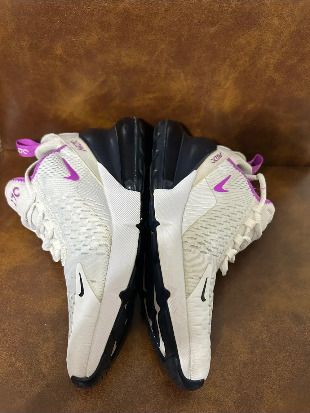 Nike  Air270 Sneakers - White with Purple Accents